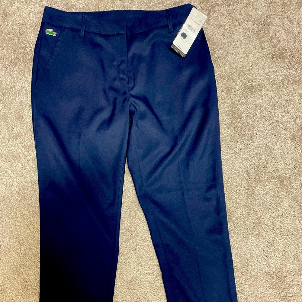 LACOSTE Tech Golf Pants Regular Fit Navy Blue  Women's Size 36/4